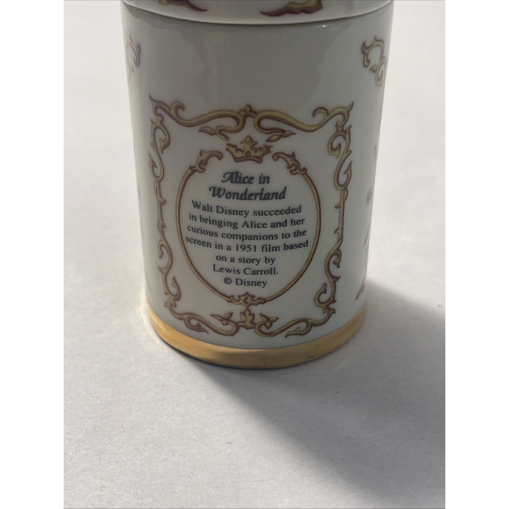Walt Disney Spice Jar Collection Alice Wonderland Mint Jar 1995 Lenox Porcelain - Picture 7 of 14